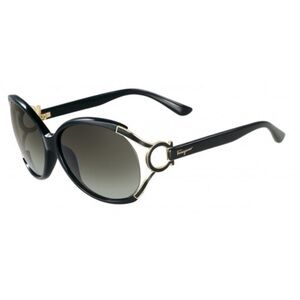 Salvatore Ferragamo Black and Gold Sunglasses